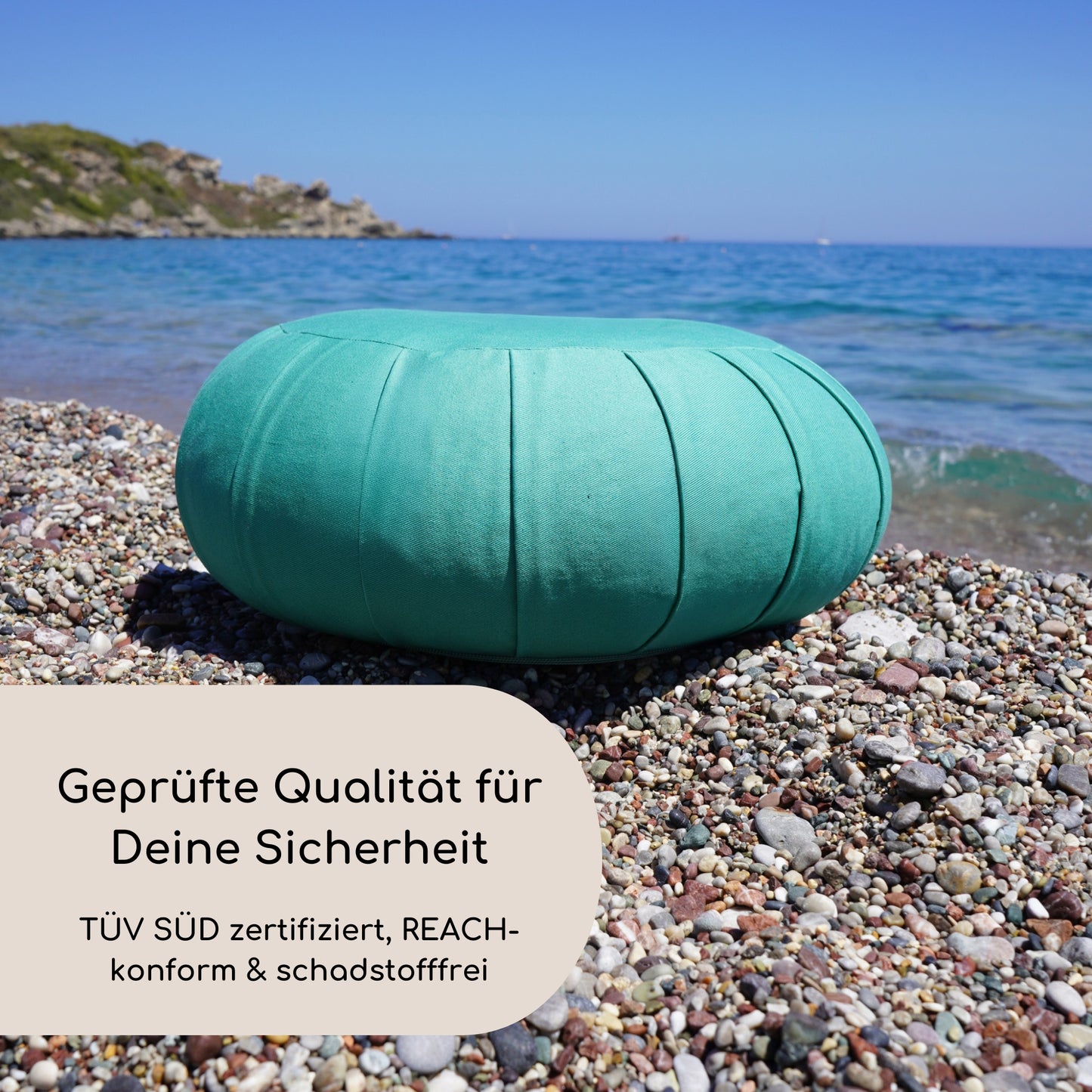 Meditationskissen Mahalo - Geprüfte Qualität für Deine Sicherheit - TÜV SÜD zertifiziert, REACH-konform & schadstofffrei
