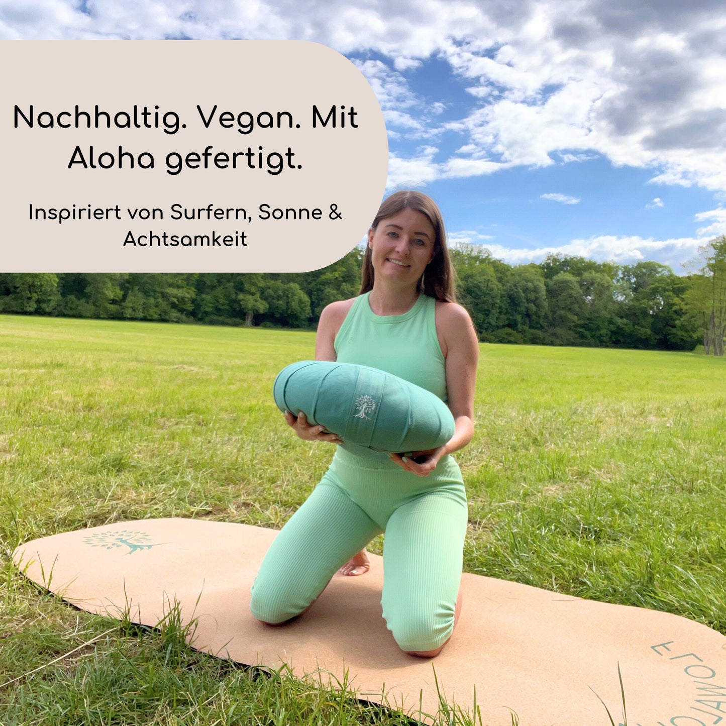 Meditationskissen Mahalo - Nachhaltig. Vegan. Mit Aloha gefertigt. Inspiriert von Surfern, Sonne & Achtsamkeit