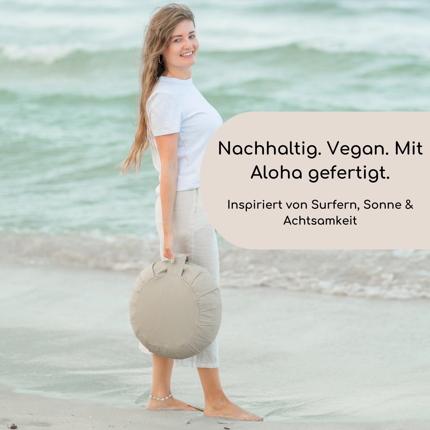 Meditationskissen Mahalo in Sandbeige