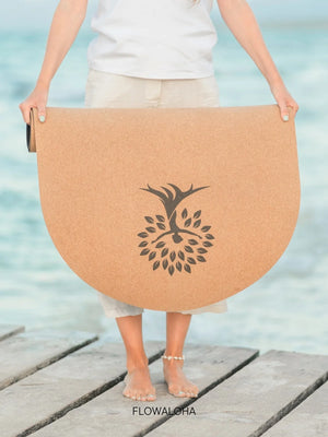 Beste ovale Kork Yogamatte mit Naturkautschuk Kalea