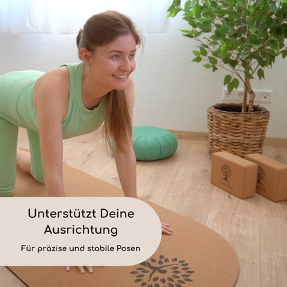 Kork Yogablock Nalani - Unterstützt Deine Ausrichtung - Für präzise und stabile Posen