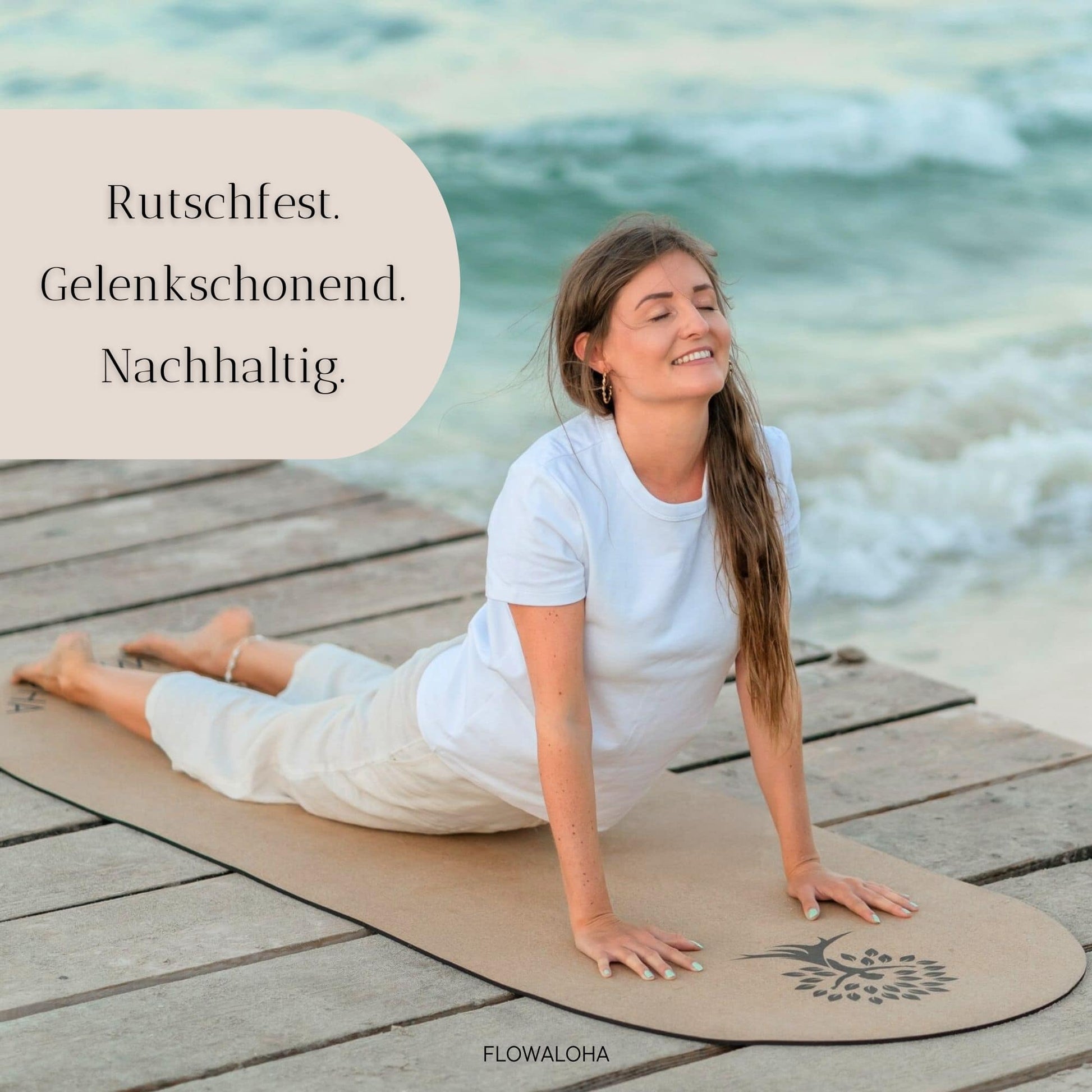 Ovale Kork Yogamatte Kalea - Beste Yogamatte 2025 - Nachhaltig & Rutschfest