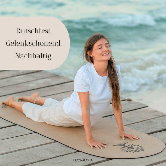 Ovale Kork Yogamatte Kalea - Beste Yogamatte 2025 - Nachhaltig & Rutschfest