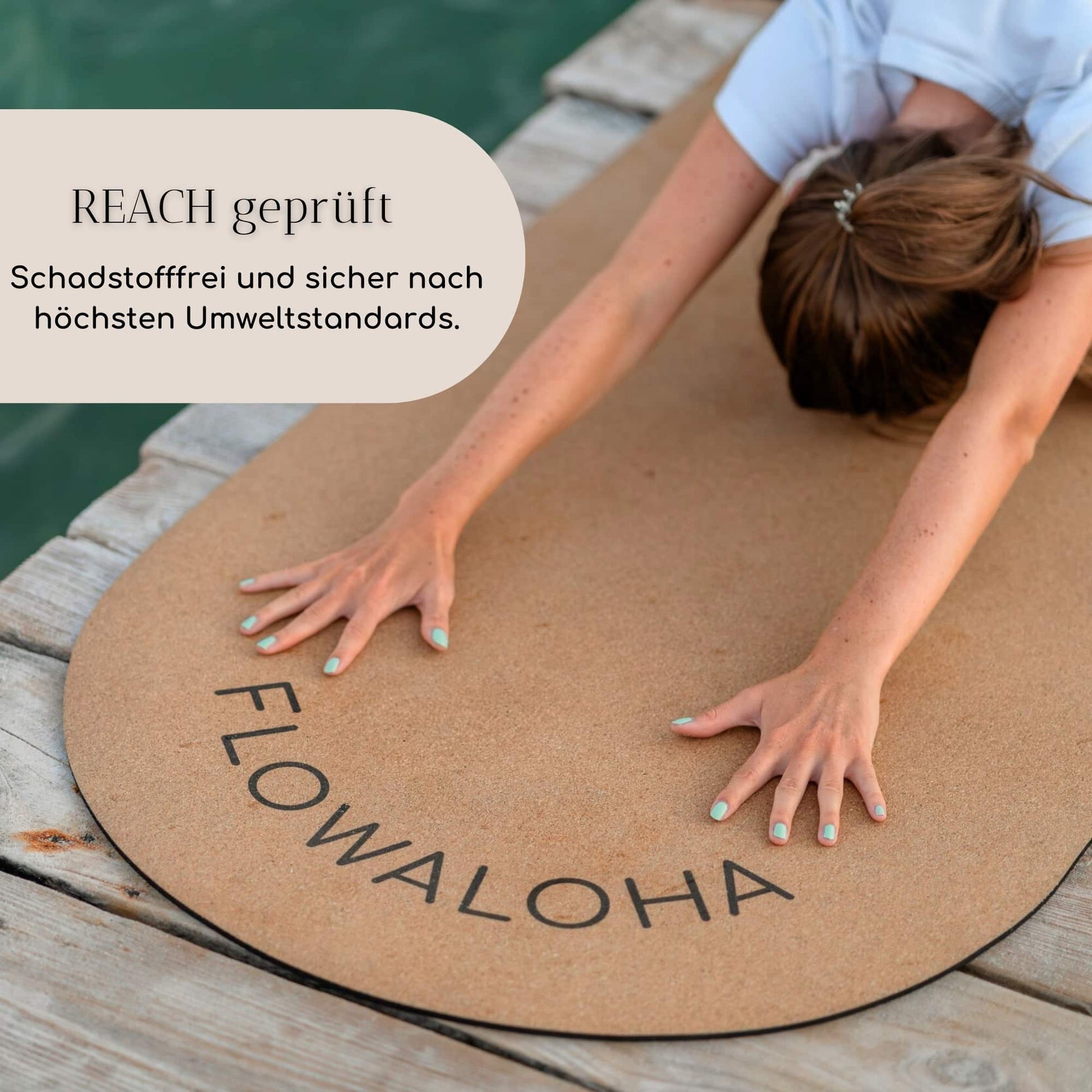 Ovale Kork Yogamatte Kalea - Beste Yogamatte 2025 - Nachhaltig & Rutschfest