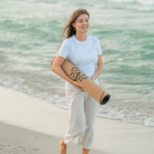 Ovale Kork Yogamatte Kalea - Beste Yogamatte 2025 - Nachhaltig & Rutschfest